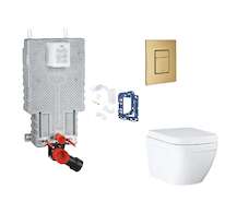 Grohe Uniset - Set předstěnové instalace, klozetu, sedátka SoftClose, tlačítka Skate Cosmopolitan a sady pro vhazování tablet, T