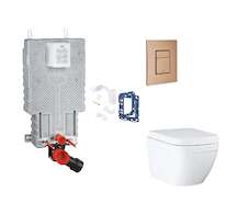 Grohe Uniset - Set předstěnové instalace, klozetu, sedátka SoftClose, tlačítka Skate Cosmopolitan a sady pro vhazování tablet, T