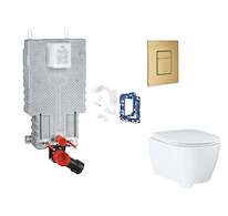 Grohe Uniset - Set předstěnové instalace, klozetu, sedátka SoftClose, tlačítka Skate Cosmopolitan a sady pro vhazování tablet, k