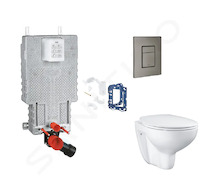 Grohe Uniset - Set předstěnové instalace, klozetu, sedátka SoftClose, tlačítka Skate Cosmopolitan a sady pro vhazování tablet, k