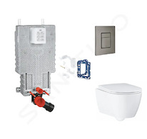 Grohe Uniset - Set předstěnové instalace, klozetu, sedátka SoftClose, tlačítka Skate Cosmopolitan a sady pro vhazování tablet, k