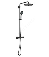 Grohe Vitalio Joy - Sprchový set s termostatem, průměr 26 cm, 3 proudy, phantom black 26403KF2