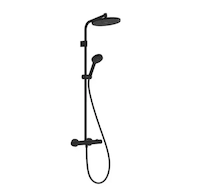 Hansgrohe Activera S - Sprchový set s termostatem, průměr 24 cm, 2 proudy, EcoSmart+, matná černá 28083670
