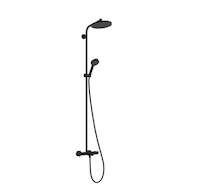 Hansgrohe Activera S - Sprchový set s vanovým termostatem, průměr 24 cm, 2 proudy, EcoSmart, matná černá 28871670