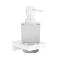 Hansgrohe AddStoris - Dávkovač mýdla s držákem, matné sklo/bílá mat 41745700