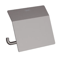 Hansgrohe AddStoris - Držák toaletního papíru s krytem, kartáčovaný černý chrom 41753340