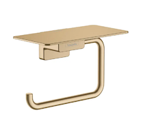 Hansgrohe AddStoris - Držák toaletního papíru s poličkou, kartáčovaný bronz 41772140