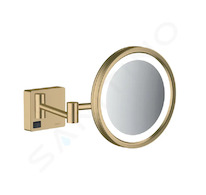 Hansgrohe AddStoris - Kosmetické nástěnné zrcátko s LED osvětlením, kartáčovaný bronz 41790140