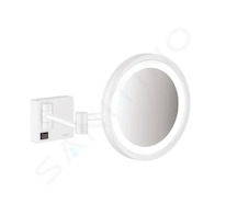 Hansgrohe AddStoris - Kosmetické nástěnné zrcátko s LED osvětlením, matná bílá 41790700