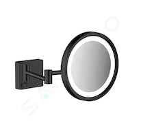 Hansgrohe AddStoris - Kosmetické nástěnné zrcátko s LED osvětlením, matná černá 41790670