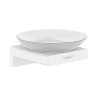 Hansgrohe AddStoris - Mýdlenka s držákem, matné sklo/bílá mat 41746700