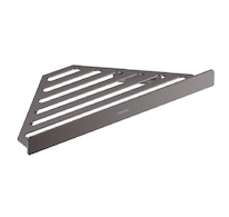 Hansgrohe AddStoris - Polička rohová, kartáčovaný černý chrom 41741340