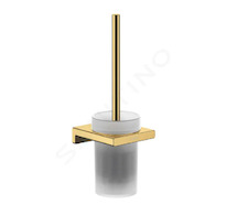Hansgrohe AddStoris - WC štětka nástěnná, matné sklo/leštěný vzhled zlata 41752990