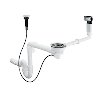 Hansgrohe  - Automatická odtoková a přepadová souprava pro granitový jednodřez, chrom 43937000