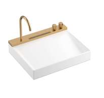 Hansgrohe Avalegra - Umyvadlo 58x48 cm, s termostatickou baterií a sprškou, 2 proudy, bez přepadu, kartáčovaný bronz 22472140