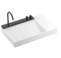 Hansgrohe Avalegra - Umyvadlo 78x48 cm, s termostatickou baterií a sprškou, 2 proudy, bez přepadu, kartáčovaný černý chrom 22473
