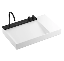 Hansgrohe Avalegra - Umyvadlo 78x48 cm, s termostatickou baterií a sprškou, 2 proudy, bez přepadu, matná černá 22473670