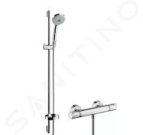 Hansgrohe Croma 100 - Sprchový set s termostatem, 3 proudy, tyč 90 cm, chrom 27085000