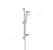 Hansgrohe Croma Select E - Sprchová souprava Vario 0,65m s mýdlenkou Casetta, bílá/chrom 26586400