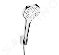 Hansgrohe Croma Select S - Set sprchové hlavice, 4 proudy, držáku a hadice 1,25 m, bílá/chrom 26421400