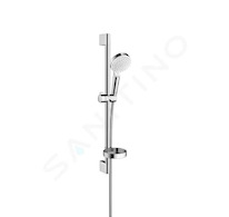 Hansgrohe Crometta - Set sprchové hlavice, 2 proudy, mýdlenky, tyče a hadice, bílá/chrom 26553400