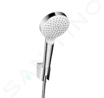 Hansgrohe Crometta - Set sprchové hlavice, držáku a hadice, EcoSmart, bílá/chrom 26569400