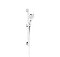 Hansgrohe Crometta - Set sprchové hlavice, tyče a hadice, EcoSmart 9 l/min, bílá/chrom 26535400