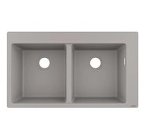 Hansgrohe Dřezy - Vestavný granitový dřez S510-F770, betonová šedá 43316380