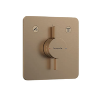 Hansgrohe DuoTurn Q - Baterie pod omítku, pro 2 spotřebiče, kartáčovaný bronz 75414140