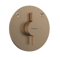 Hansgrohe DuoTurn S - Baterie pod omítku, pro 2 spotřebiče, kartáčovaný bronz 75418140