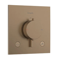 Hansgrohe Ecostat Comfort E - Termostatická baterie pod omítku, pro 2 spotřebiče, kartáčovaný bronz 33716140