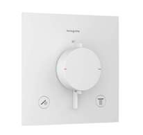 Hansgrohe Ecostat Comfort E - Termostatická baterie pod omítku, pro 2 spotřebiče, matná bílá 33711700