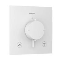 Hansgrohe Ecostat Comfort E - Termostatická baterie pod omítku, pro 2 spotřebiče, matná bílá 33711700