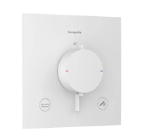 Hansgrohe Ecostat Comfort E - Termostatická baterie pod omítku, pro 2 spotřebiče, matná bílá 33716700