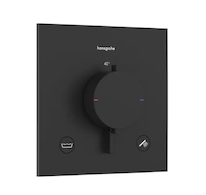 Hansgrohe Ecostat Comfort E - Termostatická baterie pod omítku, pro 2 spotřebiče, matná černá 33716670