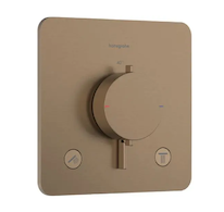 Hansgrohe Ecostat Comfort Q - Termostatická baterie pod omítku, pro 2 spotřebiče, kartáčovaný bronz 33713140