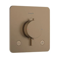 Hansgrohe Ecostat Comfort Q - Termostatická baterie pod omítku, pro 2 spotřebiče, kartáčovaný bronz 33717140