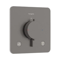 Hansgrohe Ecostat Comfort Q - Termostatická baterie pod omítku, pro 2 spotřebiče, kartáčovaný černý chrom 33713340