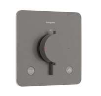 Hansgrohe Ecostat Comfort Q - Termostatická baterie pod omítku, pro 2 spotřebiče, kartáčovaný černý chrom 33717340