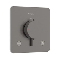 Hansgrohe Ecostat Comfort Q - Termostatická baterie pod omítku, pro 2 spotřebiče, kartáčovaný černý chrom 33717340