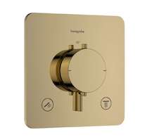 Hansgrohe Ecostat Comfort Q - Termostatická baterie pod omítku, pro 2 spotřebiče, leštěný vzhled zlata 33713990