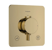 Hansgrohe Ecostat Comfort Q - Termostatická baterie pod omítku, pro 2 spotřebiče, leštěný vzhled zlata 33713990