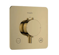 Hansgrohe Ecostat Comfort Q - Termostatická baterie pod omítku, pro 2 spotřebiče, leštěný vzhled zlata 33717990