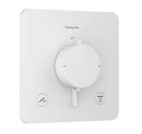 Hansgrohe Ecostat Comfort Q - Termostatická baterie pod omítku, pro 2 spotřebiče, matná bílá 33713700