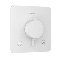 Hansgrohe Ecostat Comfort Q - Termostatická baterie pod omítku, pro 2 spotřebiče, matná bílá 33717700