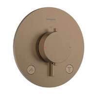 Hansgrohe Ecostat Comfort S - Termostatická baterie pod omítku, pro 2 spotřebiče, kartáčovaný bronz 33715140
