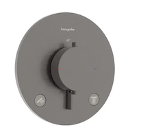 Hansgrohe Ecostat Comfort S - Termostatická baterie pod omítku, pro 2 spotřebiče, kartáčovaný černý chrom 33715340