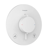 Hansgrohe Ecostat Comfort S - Termostatická baterie pod omítku, pro 2 spotřebiče, matná bílá 33715700