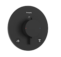 Hansgrohe Ecostat Comfort S - Termostatická baterie pod omítku, pro 2 spotřebiče, matná černá 33715670