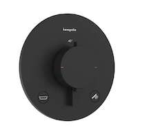 Hansgrohe Ecostat Comfort S - Termostatická baterie pod omítku, pro 2 spotřebiče, matná černá 33718670